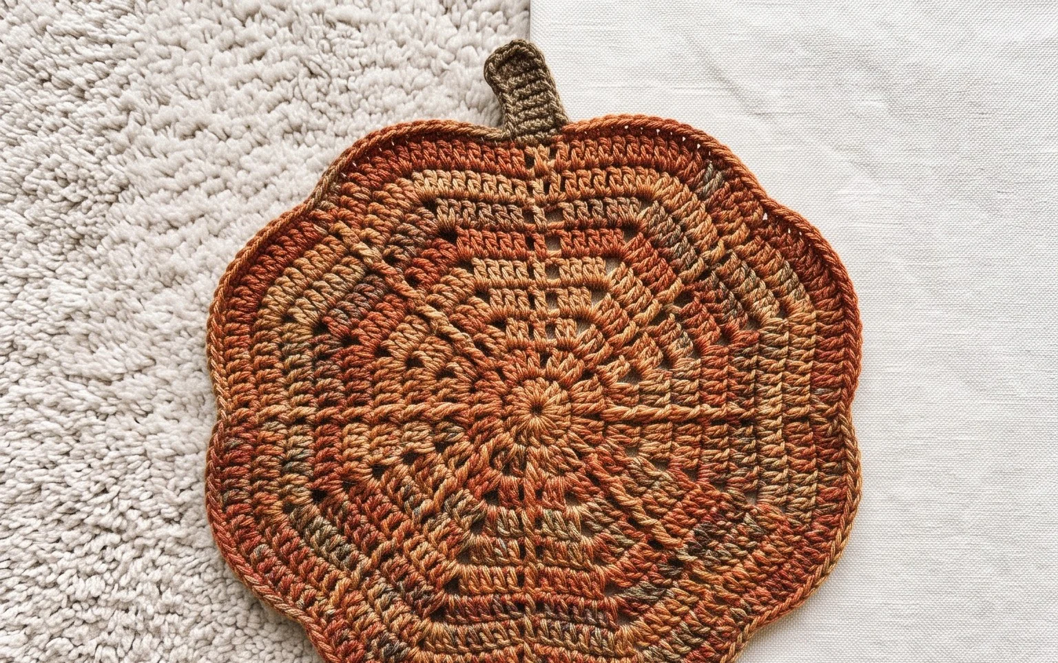 Fall Crochet Centerpiece Free Pattern and Video Tutorial - Winding Road Crochet
